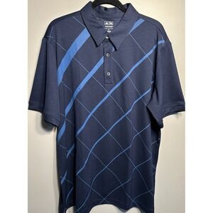Adidas Shirt Mens XLARGE blue Climacool golf Activewear Polo collared Size XL